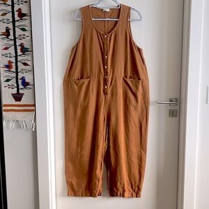 Beaton Linen Pocket Jumpsuit Sz 2XL
